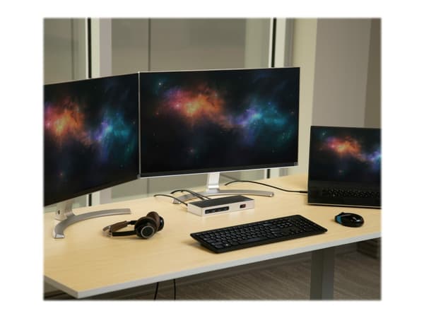 StarTech.com DK30A2DH kannettavien tietokoneiden telakka ja porttitoistin Langallinen USB 3.2 Gen 1 (3.1 Gen 1) Type-C Musta, Hopea
