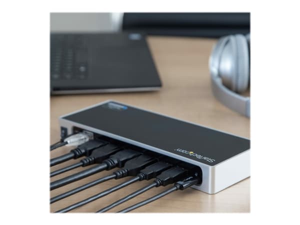 StarTech.com DK30A2DH kannettavien tietokoneiden telakka ja porttitoistin Langallinen USB 3.2 Gen 1 (3.1 Gen 1) Type-C Musta, Hopea