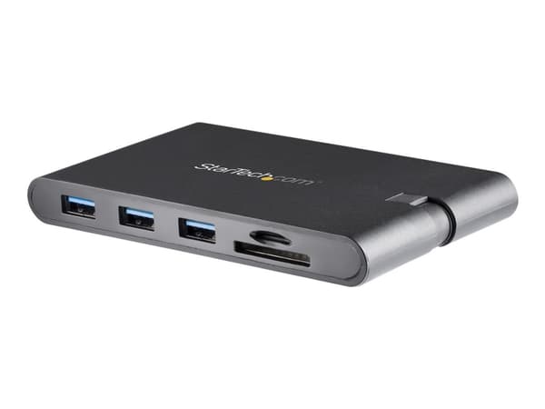 StarTech.com USB C Multiport Adapter, USB Type-C Mini Dock HDMI 4K tai 1080p VGA videolla, 100W PD Passthrough, 3x USB 3.0, Gigabit Ethernet, SD &