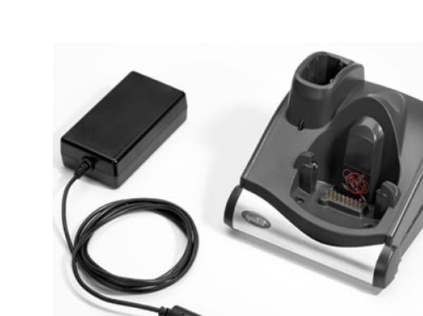 Zebra Single Slot Serial/USB Cradle Kit - Dockningsstation - RS-232 - Spanien - för Zebra MC9090-G, MC9090-K, MC9090-S, MC909X-K, MC909X-S, MC9190-G,
