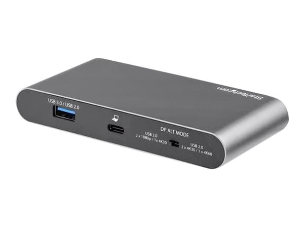 StarTech.com USB C Dock, 4K Dual Monitor HDMI-näyttö, Mini Laptop Docking Station, 100W Power Delivery Passthrough, GbE, 2-Port USB-A Hub, USB Type-C
