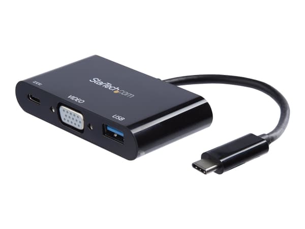 StarTech.com USB-C VGA Multiportadapter - USB 3.0-port - 60 W PD - Dockningsstation - USB-C / Thunderbolt 3 - VGA