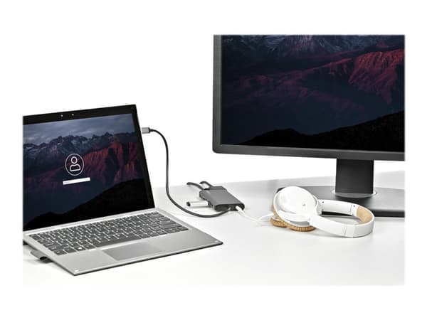 StarTech.com USB C-multiportadapter - USB-C Mini-resedocka med 4K HDMI eller 1080p VGA - 3x USB 3.0-hubb, SD, GbE, Audio, 100 W PD Pass-through - Bär