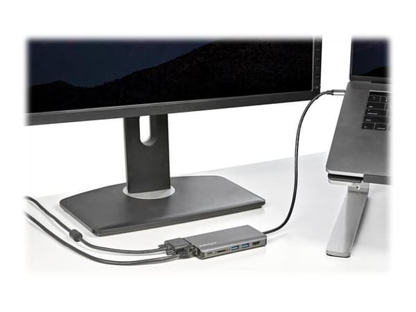 StarTech.com USB C-multiportadapter - USB-C Mini-resedocka med 4K HDMI eller 1080p VGA - 3x USB 3.0-hubb, SD, GbE, Audio, 100 W PD Pass-through - Bär