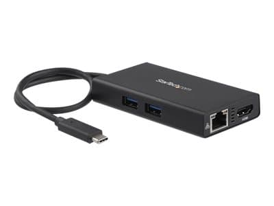 StarTech.com USB-C Multiport Adapter, USB-C Travel Docking Station with 4K HDMI, 60W Power Delivery Pass-Through, Ethernet (GbE), 2x USB-A 3.0 Hub, P
