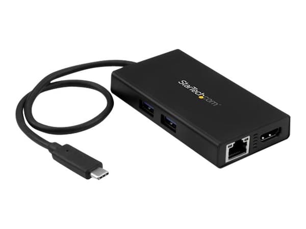 StarTech.com USB-C Multiport Adapter, USB-C Travel Docking Station with 4K HDMI, 60W Power Delivery Pass-Through, Ethernet (GbE), 2x USB-A 3.0 Hub, P