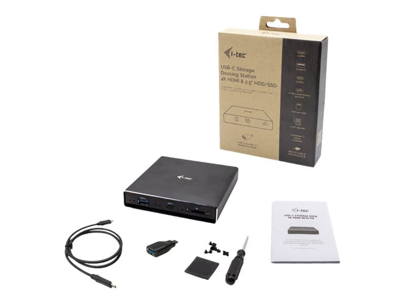 i-Tec USB-C Storage Docking Station 4K HDMI + Power Delivery 85W - Dokkingstasjon - USB-C / Thunderbolt 3 - HDMI