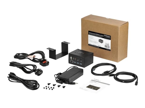 StarTech.com Kannettavan tietokoneen telakointimoduuli konferenssipöydän liitäntärasiaan - 4K HDMI - USB-C / USB-A - USB-C PD - neuvotteluhuoneen tel