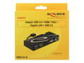 Miniatyrbilde 4 av 5: Delock - Dockingstasjon - USB - VGA, HDMI - 1GbE