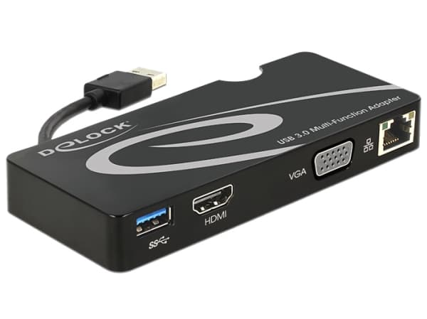 Delock - Dockingstasjon - USB - VGA, HDMI - 1GbE