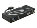 Miniatyrbilde 1 av 5: Delock - Dockingstasjon - USB - VGA, HDMI - 1GbE
