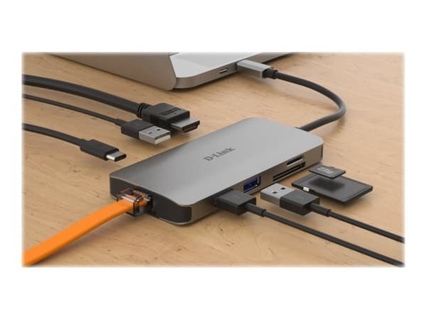 D-Link DUB-M810 - Telakointiasema - USB-C / Thunderbolt 3 - HDMI - GigE