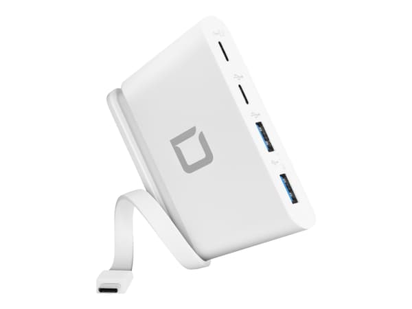 DICOTA USB-C Portable Hub 4-in-1 - Hub - 2 x USB-C + 2 x SuperSpeed USB - skrivbord