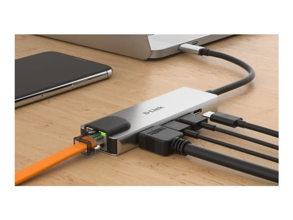 D-Link DUB-M520 - Dockningsstation - USB-C / Thunderbolt 3 - HDMI - 1GbE