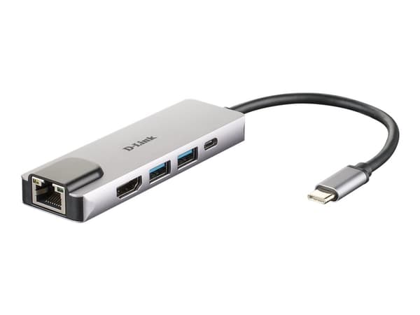 D-Link DUB-M520 - Dockningsstation - USB-C / Thunderbolt 3 - HDMI - 1GbE