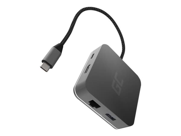 Green Cell HUB2 - Dokkingstasjon - USB-C - HDMI - 1GbE - 87 watt