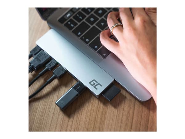 Green Cell AK75, Thunderbolt 3, 100 W, Hopea, MicroSD (TransFlash), SD, Alumiini, USB