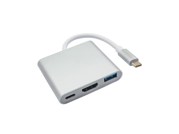 Akyga AK-AD-57 white color - Hub - Hub, USB 2.0 Type-C, HDMI, 500 Mbit/s, 80 mm, 80 mm, 15 mm