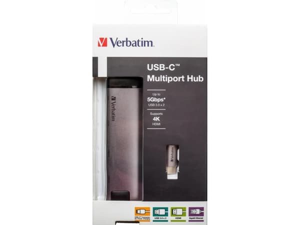 Verbatim - Dokkingstasjon - USB-C - HDMI - 1GbE