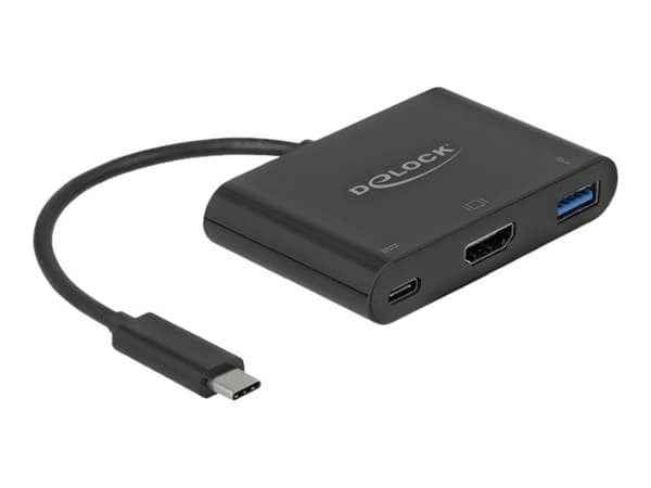 DeLOCK 64091, USB 3.2 Gen 1 (3.1 Gen 1) Type-C, 60 W, Musta, HDMI, USB 3.2 Gen 1 (3.1 Gen 1) Type-A, USB 3.2 Gen 1 (3.1 Gen 1) Type-C, Muovi, Kiina
