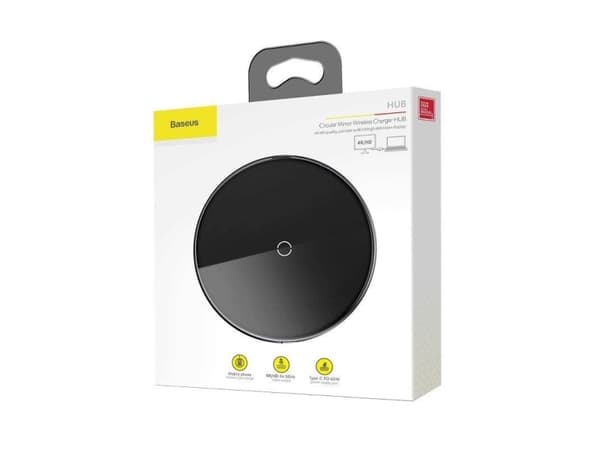 Charger induction for smartphone Baseus WXJMY-A0G (USB 2.0, USB 3.0, USB typ C, juodos spalvos)