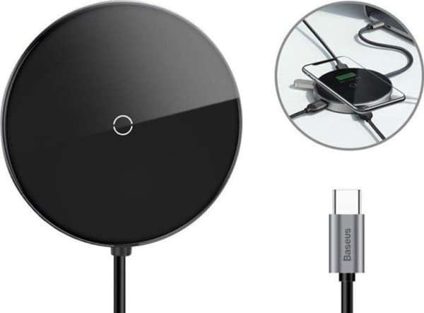 Charger induction for smartphone Baseus WXJMY-A0G (USB 2.0, USB 3.0, USB typ C, juodos spalvos)