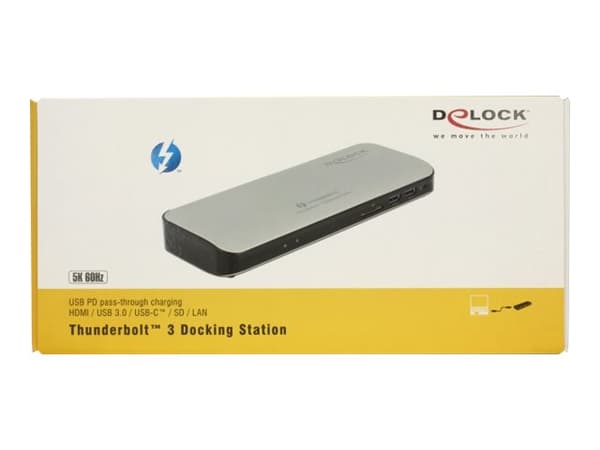 Delock Thunderbolt 3 Docking Station 5K - Dockningsstation - Thunderbolt 3 - HDMI - 1GbE