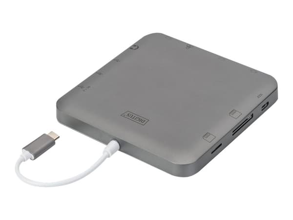 DIGITUS DA-70876 - Telakointiasema - USB-C - VGA, HDMI, Mini DP - GigE