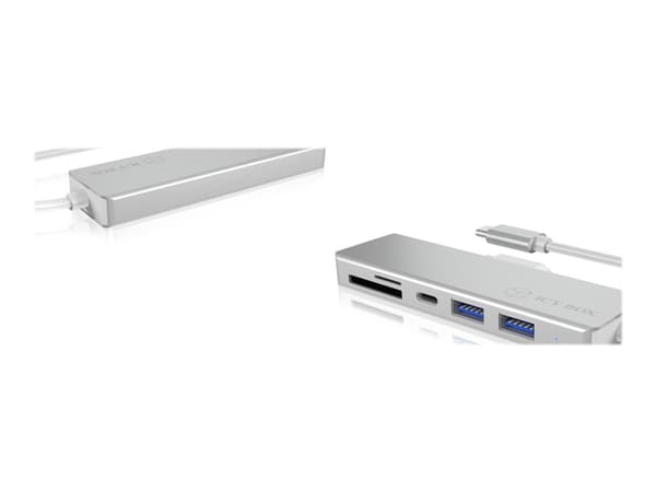 ICY BOX IB-HUB1413-CR - Telakointiasema - USB-C