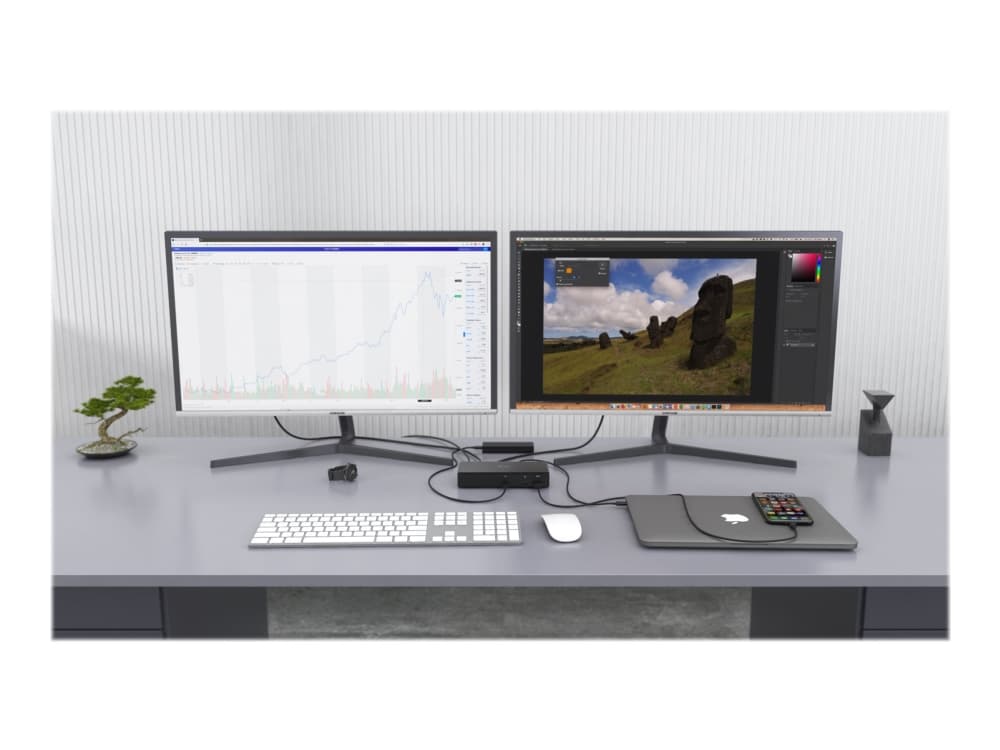 i-Tec - Dokkingstasjon - USB-C 3.1 / Thunderbolt 3 - 2 x DP - GigE - 135 watt - Europa