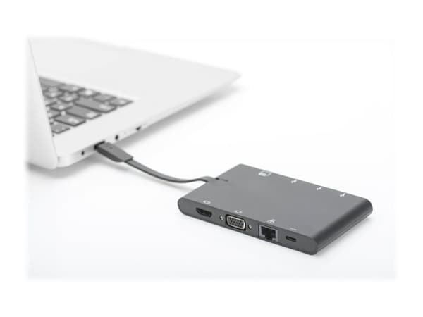 DIGITUS DA-70865 - Telakointiasema - USB-C - VGA - GigE