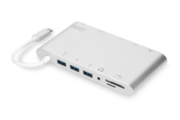 Digitus Universal - Telakointiasema - USB-C - VGA, HDMI, Mini DP - GigE