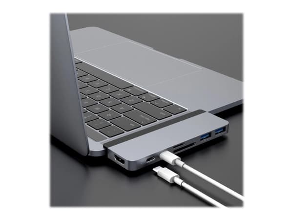 HYPER HD28C, USB 3.2 Gen 1 (3.1 Gen 1) Type-C, Silver, MicroSD (TransFlash), SD, HDMI, Thunderbolt 3, USB 3.2 Gen 1 (3.1 Gen 1) Type-A, USB 3.2 Gen 1