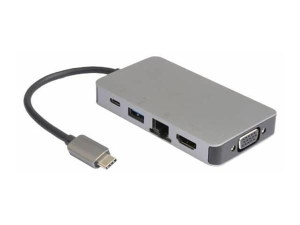 MicroConnect - Telakointiasema - USB-C 3.2 Gen 1 - VGA, HDMI - GigE