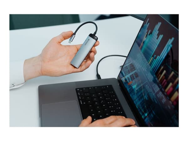 Verbatim - Hubb - 2 x SuperSpeed USB 3.0 + 1 x HDMI - skrivbordsmodell