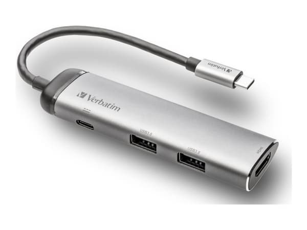Verbatim - Hubb - 2 x SuperSpeed USB 3.0 + 1 x HDMI - skrivbordsmodell
