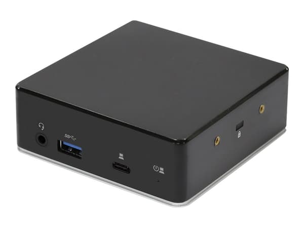 eSTUFF Dual Full-HD Dock - Dokkingstasjon - USB-C - 2 x HDMI - 1GbE - 100 watt