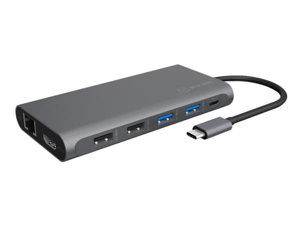 RaidSonic ICY BOX IB-DK4050-CPD - Telakointiasema - USB-C - HDMI, DP - GigE