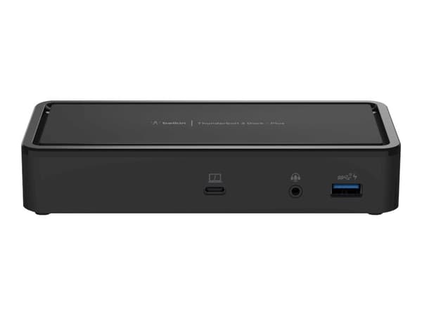 Belkin Thunderbolt 3 Dock Plus - Dockningsstation - USB-C / Thunderbolt 3 - 2 x DP - 1GbE - 125 Watt