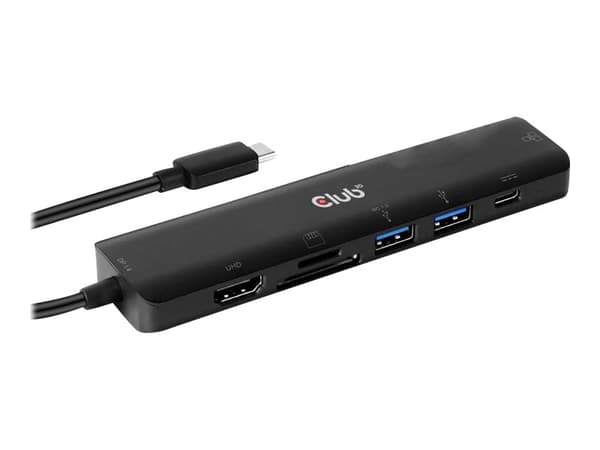 Club 3D USB Type C 7-in-1 Hub - Dokkingstasjon - USB-C 3.2 - HDMI - 1GbE