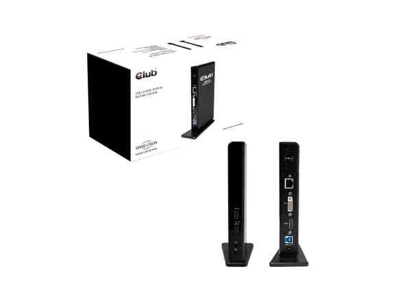 Club 3D SenseVision USB 3.0 Dual Display Docking Station - Dockningsstation - USB - DVI, HDMI