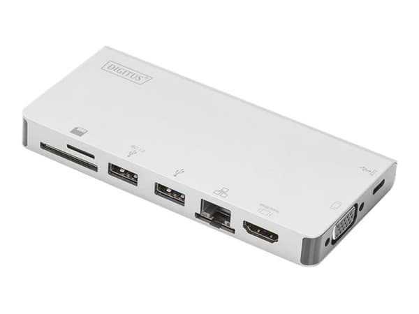 DIGITUS DA-70866 - Telakointiasema - USB-C - VGA - GigE