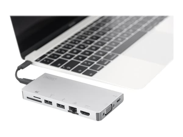 DIGITUS DA-70866 - Telakointiasema - USB-C - VGA - GigE