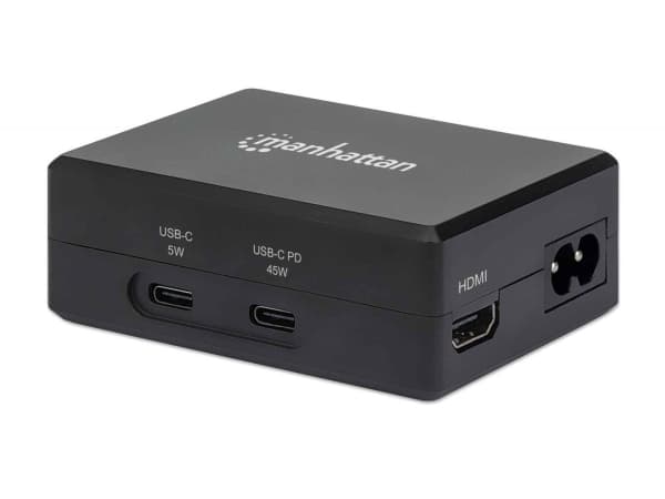 Manhattan 130554, USB 3.2 Gen 1 (3.1 Gen 1) Type-C, 52,5 W, Musta, HDMI, USB 3.2 Gen 1 (3.1 Gen 1) Type-A, USB 3.2 Gen 1 (3.1 Gen 1) Type-C, USB 3.2