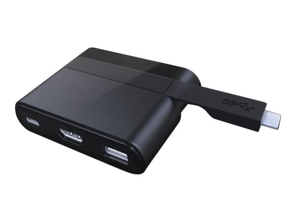 CLUB3D USB Type-C to HDMI™ 2.0 + USB 2.0 + USB Type-C Charging Mini Dock, Langallinen, USB 3.2 Gen 1 (3.1 Gen 1) Type-C, Musta, Kiina, Windows 10, Wi
