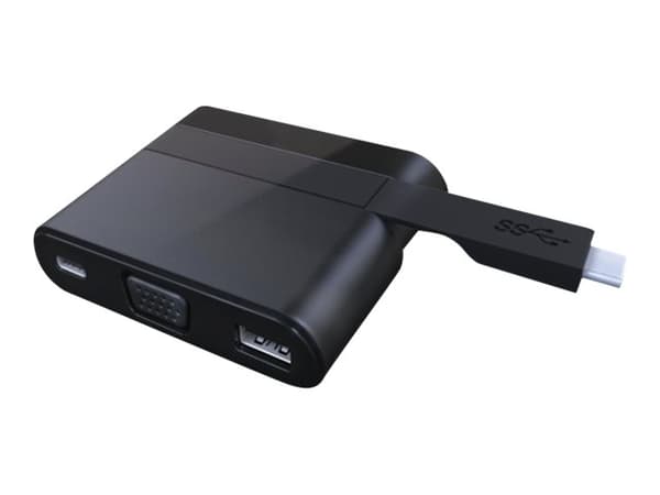 CLUB3D USB Type C to VGA + USB 3.0 + USB Type C Charging Mini Dock, Langallinen, USB 3.2 Gen 1 (3.1 Gen 1) Type-C, Musta, Kiina, Windows 10,Windows 1