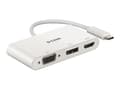 Miniatyrbilde 1 av 5: D-Link DUB-V310 - Video adapter - 24 pin USB-C hann til HD-15 (VGA), HDMI, DisplayPort hunn - 11 cm - 4K-støtte
