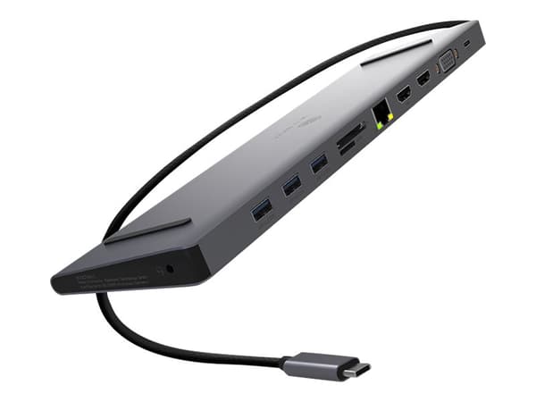 ICY BOX IB-DK2106-C - Telakointiasema - USB-C - VGA, 2 x HDMI - GigE