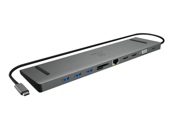 ICY BOX IB-DK2106-C - Dockningsstation - USB-C - VGA, 2 x HDMI - 1GbE
