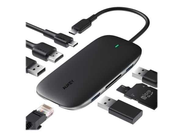 Aukey Unity Link PD III - Telakointiasema - USB-C - HDMI - GigE